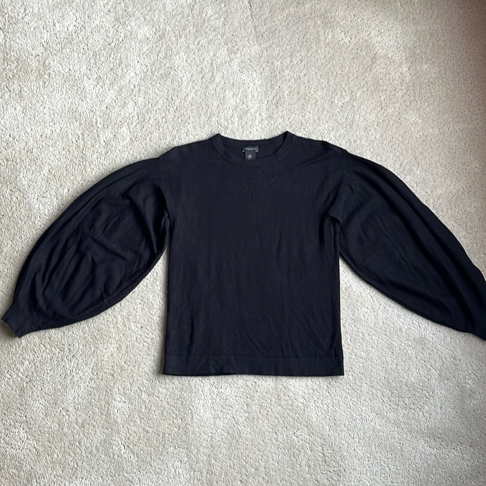 Ann Taylor Black Balloon sleeve sweater
